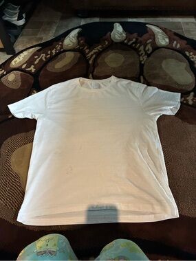 Men's White Short Sleeve Crew Neck Tee